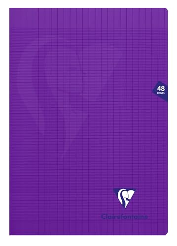 Clairefontaine 373101C Un Cahier Agrafé Mimesys Viola - A4 21x29,7 cm - 48 pagine Quadretti grandi - Papier Blanc 90 g - Couverdeure Polypro