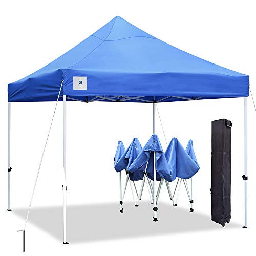 ALLINBOOST 10x10 Pop Up Outdoor Canopy Tent, Beach Canopy Sun Shelter, Commercial Instant Grill Gazebo with Wheeled Carry Bag for Food Vendors, Farmers Market and Backyard Events