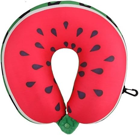 Fruit U Shaped Pillow Travel Watermelon Lemon Kiwi Orange Pillows Cushion Nanoparticles Neck Pillow Car Travel Pillow