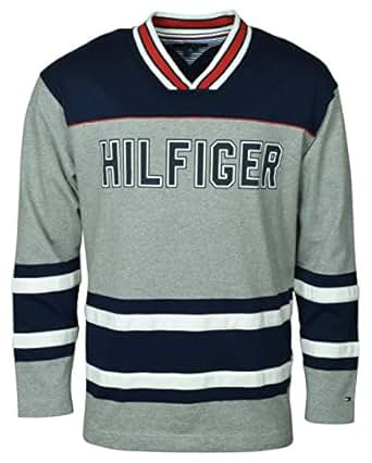 Download Tommy Hilfiger Men's V-Neck Colorblocked Cotton Hockey ...