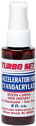 Turbo Set I Cyanoacrylate Adhesive Accelerator - Equivalent to Loctite 7452 except non-hazardous. 2 oz Spray Bottles - Case of 12