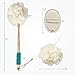 Loofah Sponge Shower Body Brush for Exfoliating 3 in 1 Set Includes Long Handled Back Scrubber, Bath Sponge Luffa Ball and Natural Exfoliator Loofah Pad for Men & Women Body, Face and Spa Washing