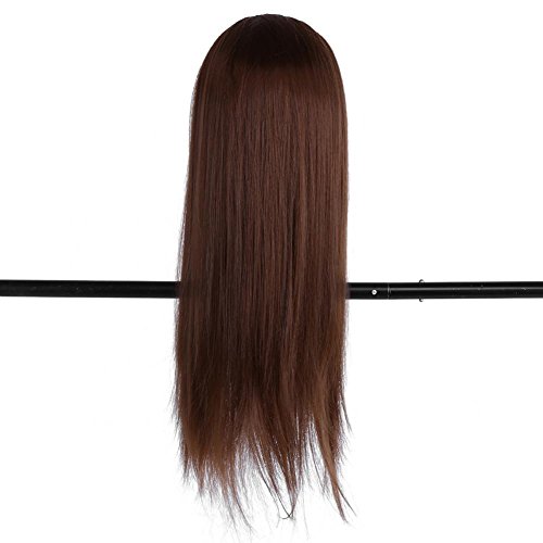 Head Training Mannequin with Clamp Holder, Hair Styling Salon Practice Hairdressing Cosmetology Dolls Tool 24" - Thumbnail 6