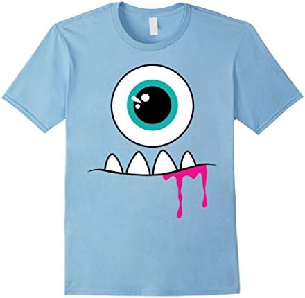 Mens Monster Face Halloween Costume T Shirt Funny Cute Kids Gifts Small Baby Blue