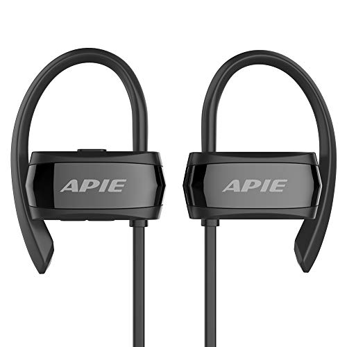 WSCSR Wireles Bluetooth Headphones Wireless Earbuds with Mic Stereo Headset Noise Cancelling Neckband Sweatproof Earphones – Black