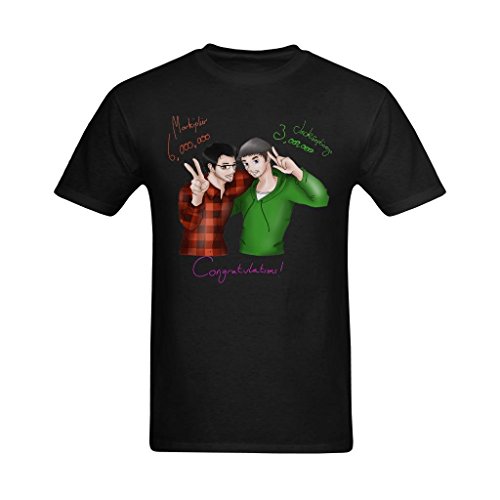 Flesiciate Men Markiplier And Jacksepticeye Design Size XL T-Shirts