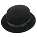 Deevoov Boater Hat Women Wool Felt Flat Top Hat Party Church Bowknot Derby Trilby Hats