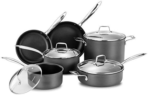 Momscook Professional Hard Anodized Nonstick 10-Piece Cookware Set