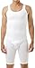 Underworks Mens Compression Bodysuit Girdle Shirt Large White