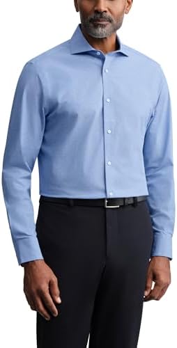 jhane barnes dress shirts Jhane Barnes Shirt Mens Large Blue Slim Fit Non Iron Dress Button Up Long Sleeve