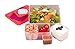 Reusable Lunch Containers - Set of 4 Microwave Safe, Meal Prep Stackable Nesting Containers, Pack Food, Snacks & Sauces in Leak Proof Compartments w/Lids, Easy to Clean, Fits in Bags & Bento Boxes