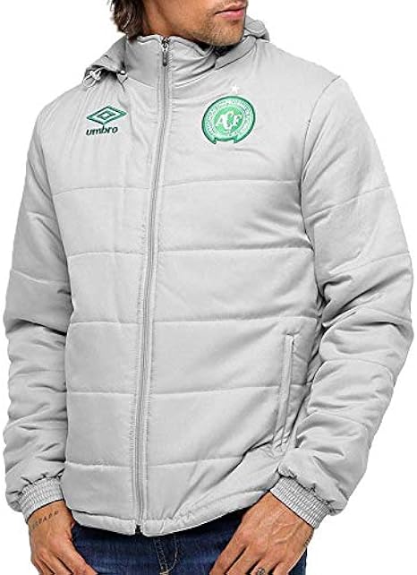 Amazon アンブロ シャペコエンセ公式フード付きダウンジャケット Chapecoense ライトグレー メンズ コート ジャケット 通販