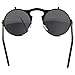 Pession Small Retro Steampunk Circle Flip Up Glasses/Sunglasses
