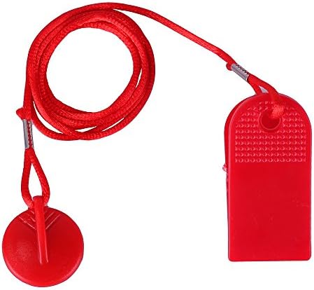Egymcom Exercise Machine Accessories Treadmill Safety Key, Magnetic Security Round Switch Lock, 2.8cm and 3.2cm Diameter Optional Safe Key Replacement for Sports Running Machine Fitness Red Useful New