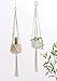 Mkono Small Macrame Plant Hangers Hanging Planter 30 Inch (Fit Small Pot Up to 6 Inch) Indoor Wall Window Container Holder Basket Home Decor, 2 Packs