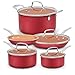 Lightning Deal Classic Induction Cookware Set, Cooking Pots and Pans Set, Non-stick Coating, Dishwasher Safe, PFOA Free, Carnival, Mother's Day Gifts (D3-Champagne)