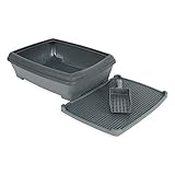 SussexHome Pets Outdoor Cat Litter Box Pan with Cat