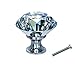 HOSL 10PCS 40MM Diamond Shape Crystal Glass Cabinet Knob Cupboard Drawer Pull Handle/Great for Cupboard, Kitchen and Bathroom Cabinets, Shutters, etc