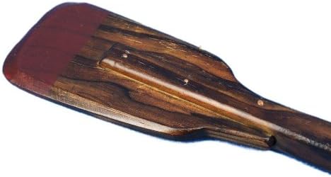 Hampton Nautical Wooden Lockwood Squared Rowing Oar with Hooks, 24"