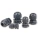 Hilitchi 60 Piece Nylon Plastic Waterproof Adjustable 3.5-13mm Cable Glands Joints Cable Gland - PG7, PG9, PG11, PG13.5, PG16