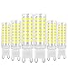 YUIIP G9 LED Light Bulb 7W Dimmable 50W 60W Halogen Bulbs Equivalent, Daylight White 6000K AC120V 550LM Lamp G9 Bi Pin Base, Non-Flicker, 360°Beam Angle, 6 Pack