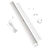 [New] EShine White Finish Extra Long 20 inch LED - with IR sensor - Dimmable Under Cabinet Lighting Panel Bar with Accessories (No Power Supply Included), Warm White (3000K)