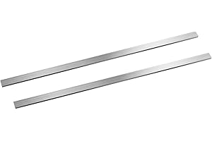 SUNKOO 2PCS 304 Stainless Steel Flat Bar, 1/8" Thick × 3/8" Wide × 12" Long, Brushed Finish, Durable Metal Trim Strips for DIY Crafts, Home Decor, Furniture Repair, and Metalworking