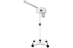 HiBeauty PRO Professional Facial Steamer, Hot Mist, Ozone Humidifier, Can Use at Home and Beauty Salon, Extract Blackheads, Rejuvenate and Hydrate Your Face Skin for Youthful Complexion (Touch)