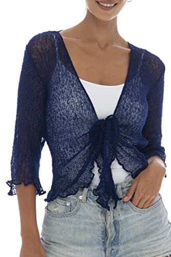 Back From Bali Womens Sheer Shrug Cardigan Lightweight Knit