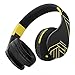 PowerLocus Bluetooth Over-Ear Headphones, Wireless Stereo Foldable Headphones Wireless and Wired Headsets with Built-in Mic, Micro SD/TF, FM for iPhone/Samsung/iPad/PC (Black/Yellow)thumb 1