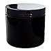 JUVITUS Black Large 16 oz PET Plastic (BPA Free) Large Refillable Jar - (6 pack)