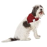 Bond & Co. Buffalo Checkered Dog Bandana, For Neck Sizes 18-21, Large/Extra Large, Large/X-Large