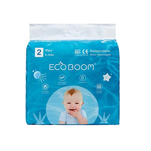 ECO BOOM EcoFriendly Diapers Ultra Soft Disposable Baby Diapers Size 2