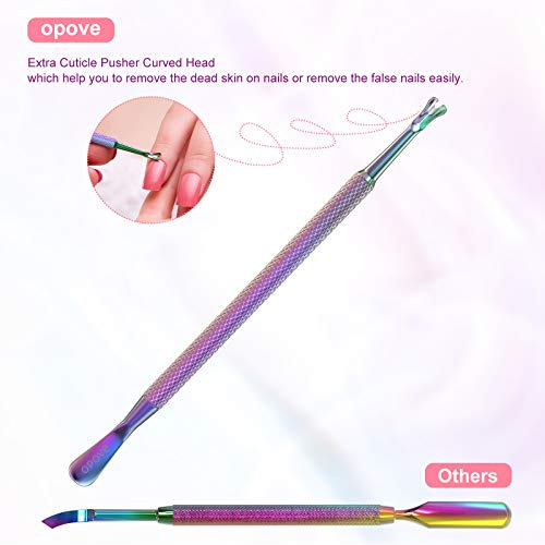 The polish remover scraper has a flat and angled edge that can remove stubborn nail polish, gel, acrylic, or glitter effortlessly. It prevents you from using your nails or teeth to peel the polish, which can damage your nails.