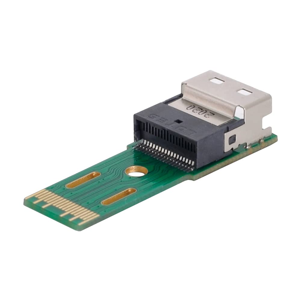 NFHK PCI-E Slimline SAS 4.0 SFF-8654 4i 38pin to SFF-8654 38pin Male to Female Extender Adapter Test Tools