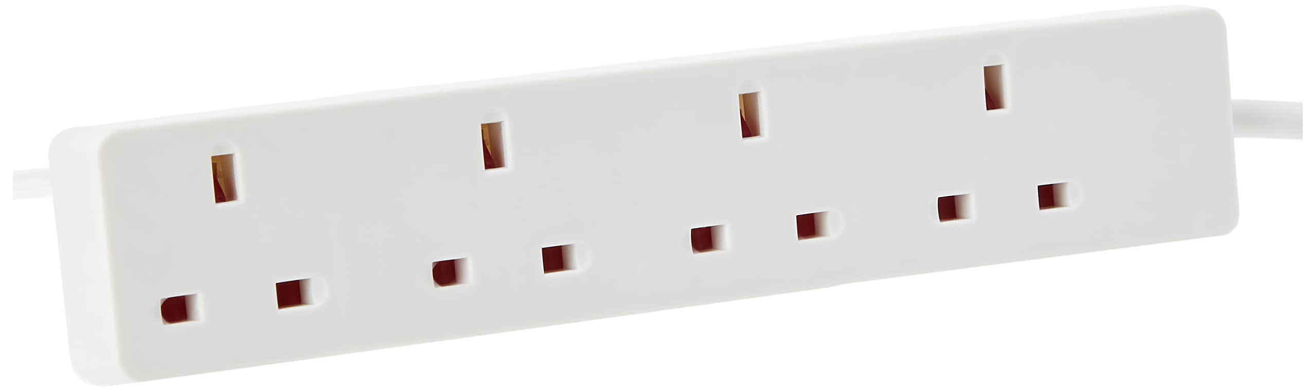 pro elec 5 m 4 Gang Power Strip Extension Cord Mains Plug - White