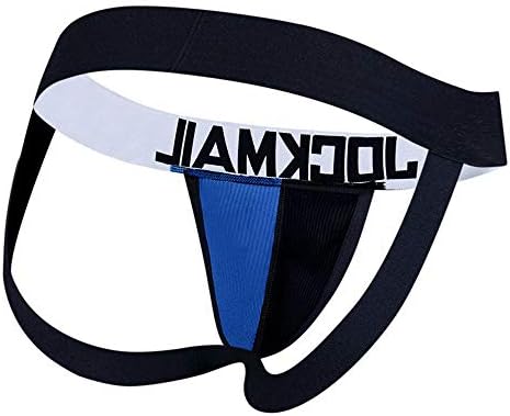 OMINA Clearance Sale Mens Jockstrap Color Collision Underwear Bulge Pouch Low Rise Short Underpants Boxer Brief