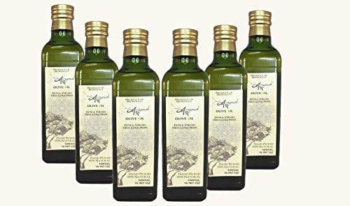 Auzoud Extra Virgin Olive Oil, Supports North African Women Farmers, 100% Natural, Hand-Picked, Cold-Pressed, 500 ml (16.907 oz) (PACK OF 6)