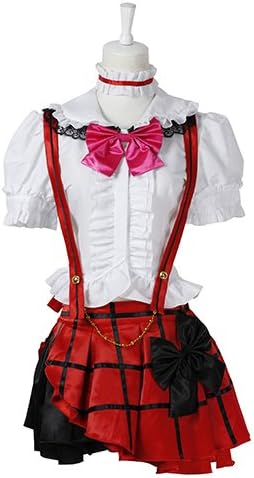 Amazon ラブライブ 僕らは今のなかで 矢澤にこ コスプレ 衣装 14点セット ブラウス スカート サスペンダー 首飾り 胸元リボン 腰リボン スカートリボン チェーン 髪飾り 手袋 太もも飾り ストッキング