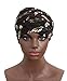 Women Turban Hat Head Wrap - Multi Colour Black African Jersey Magic Headband Turbans Headwrap Tube Scarf Tie Hijab For Hair Muslim Bohemian Boho Chemo Cap