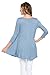 Frumos Womens Tunic Tops For Leggings V-Neck Top Tunic LA-Dusty Blue 2X-Large