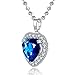 The Blue Heart of The Sea Necklace,A Piece of My Heart Is in Heaven Necklace Jewelry Gifts for Women Jewelry Pendants Necklaces Jewelry Anniversary Valentines Jewelry Necklace Pendants for Women