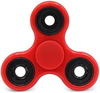RGCCI Fidget Hand Spinner Toy Stress Reducer, Fingertip gyro with New Ball Bearing Good for ADD, ADHD, Anxiety Multipurpose convenient EDC Focus Toy (Red &amp; black)