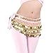 BellyLady Multi-Row Gold Coins Belly Dance Skirt Wrap & Hip Scarf-NavyBlue