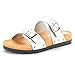 DREAM PAIRS ABI Women's Summer Open Toe Double Buckle Strap Fashion Cozy Footbed Flat Sandals