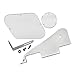 FLEOR 1Ply Silver Mirror Pickguard Scratch Plate Back Plate Bracket(Chrome) with Pickguard Screws Fit Gibson Les Paul Pickguard Replacement