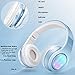 Kids Bluetooth Headphones Over Ear,Toinyo L8 LED Light up Foldable Wireless Stereo Headphones with Microphone for iPhone/iPad/Kindle/Laptop/PC/TV -Bluethumb 3