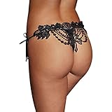 Sexy Underwear ,BeautyvanWomen Sexy Lace Lady Briefs Lingerie Knickers G-string Thongs Panties Underwear (Black, Free Size)
