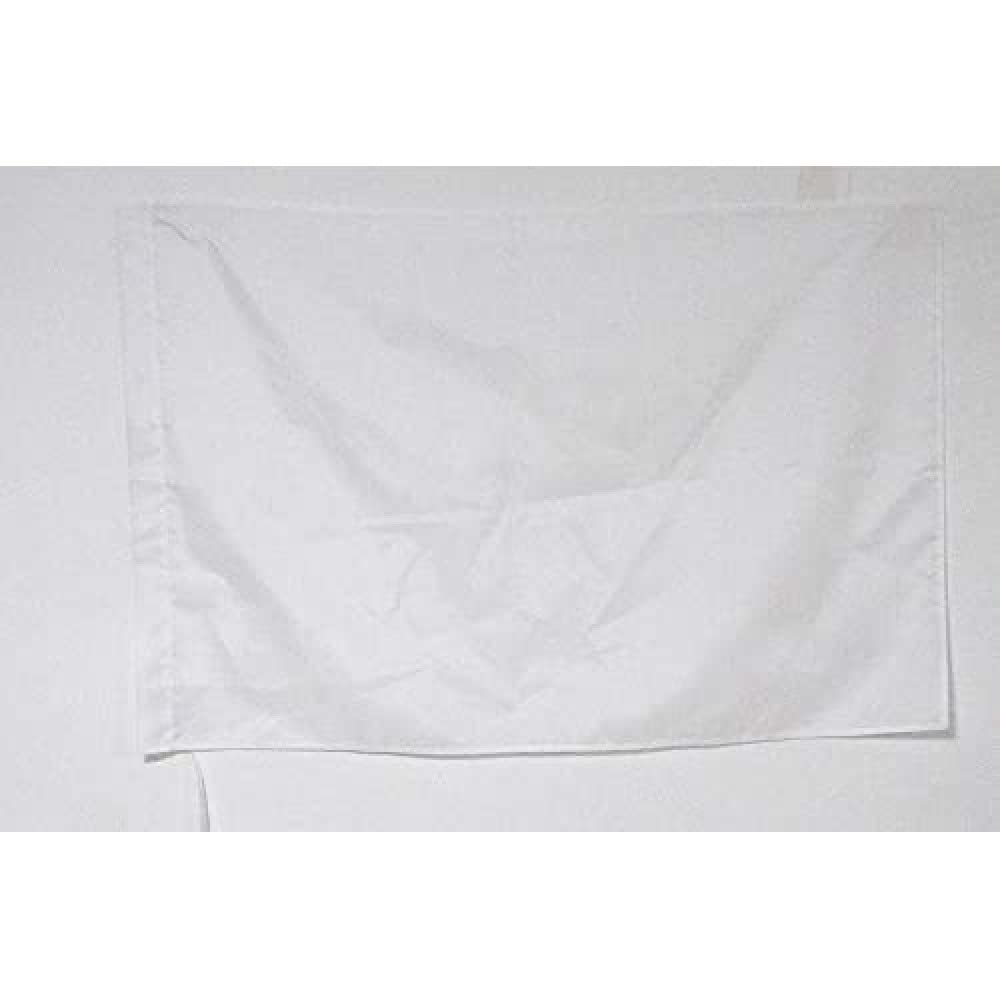 AZ FLAG - Racing White Flag - 2x3 Ft - Slow vehicle on track Banner with Sleeve - 100% Polyester - Fade Resistant - Vivid Colors - 2' x 3' Feet - 90x60 Cm