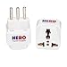 Hero Premium US to Italy Power Adapter Plug (Type L, Pack of 3, Grounded)